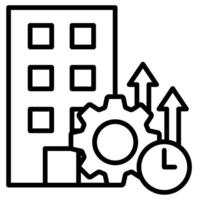 Office Productivity icon line illustration vector