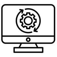 Process Monitoring icon line illustration vector