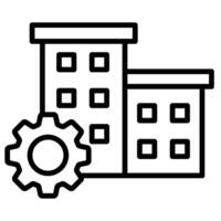 Office Management icon line illustration vector