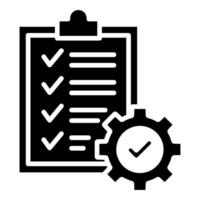 Process Standardization icon line illustration vector