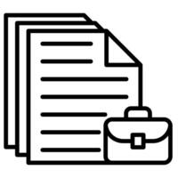 Office Paperwork icon line illustration vector