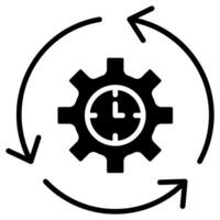 Workflow Efficiency icon line illustration vector