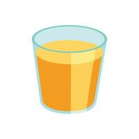 naranja Fruta jugo icono en plano estilo naranja agrios cóctel bebida ilustración vector