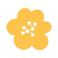 Hand drawn spring flower on white background vector