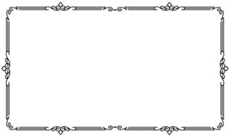 hand drawn ornamental frame on white background vector