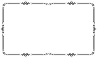 hand drawn ornamental frame on white background vector