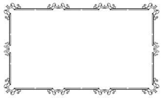 hand drawn ornamental frame on white background vector