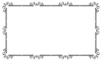 hand drawn ornamental frame on white background vector