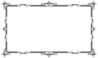 hand drawn ornamental frame on white background vector