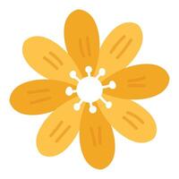 Hand drawn spring flower on white background vector