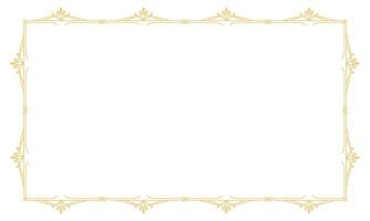 hand drawn ornamental frame on white background vector