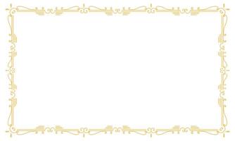 hand drawn ornamental frame on white background vector