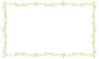 hand drawn ornamental frame on white background vector