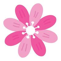 Hand drawn spring flower on white background vector