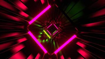 Light Green and Pink Corrugated Neon Strobe Tunnel Background VJ Loop video