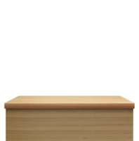 vide en bois table de face vue isolé transparent png