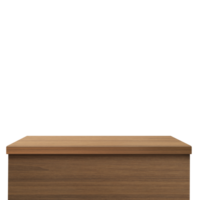 vide en bois table de face vue isolé transparent png