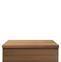 vide en bois table de face vue isolé transparent png