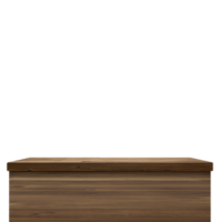 vuoto di legno tavolo davanti Visualizza isolato trasparente png