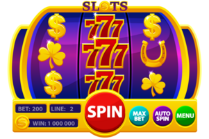 The slot machine with golden icons. Creating a vibrant and exciting atmosphere for the art of gambling png