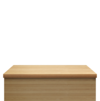 leeg houten tafel voorkant visie geïsoleerd transparant png