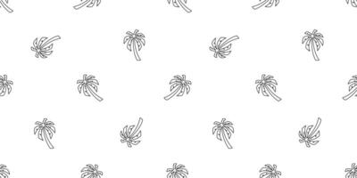 palm tree seamless pattern coconut tree island tropical ocean beach summer scarf isolated cartoon tile background repeat wallpaper illustration white design vector