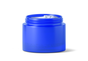 bleu pot beauté crème récipient, transparent Contexte png