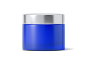 blue jar beauty cream container, transparent background png