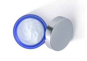 blue jar beauty cream container, transparent background png