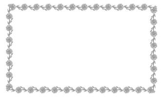 floral frame design template vector