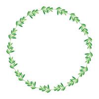 hand drawn spring floral frame on white vector