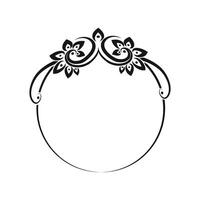 hand drawn ornamental frame on white background vector