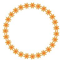 hand drawn spring floral frame on white vector