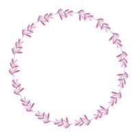 hand drawn spring floral frame on white vector