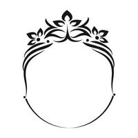 hand drawn ornamental frame on white background vector