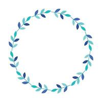 hand drawn spring floral frame on white vector