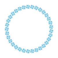 hand drawn spring floral frame on white vector