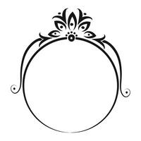 hand drawn ornamental frame on white background vector