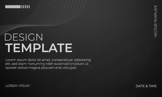 Black smooth gradient backdrop for graphic design vector