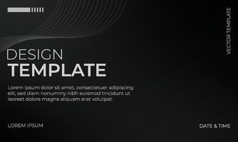 Sleek black gradient texture for artistic creations vector