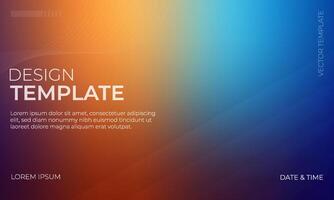 Trendy Blue Orange and Brown Gradient Backdrop for Visual Content Creation vector