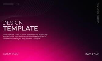 Modern Black and Magenta Gradient Background Design vector