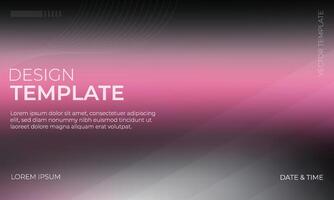 Elegant Black Pink Gray Gradient Background Design vector