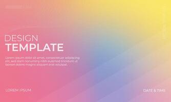 Beautiful Blue Yellow Pink Gradient Background Design vector