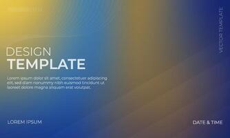 Beautiful Blue Yellow and Gold Gradient Background vector