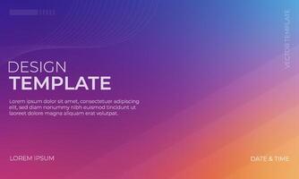 Abstract Blue Purple Orange Gradient Background Design vector