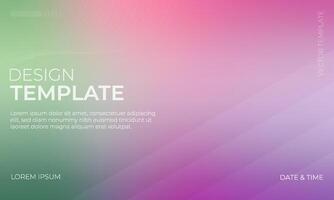 Chic Green Magenta Lavender Gradient Background Template vector