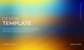 Beautiful Blue Yellow Brown Gradient Backdrop for Design vector