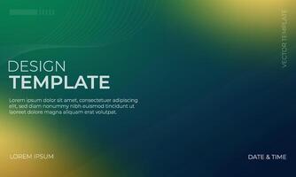 Stylish Green Navy and Gold Gradient Background for Visual Content vector