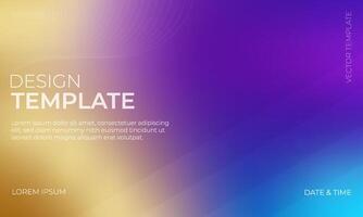 Luxurious Blue Purple Gold Gradient Design for Visuals vector